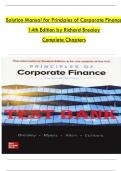 Principles of Corporate Finance 14th Edition &lpar;Brealey&comma; Myers&comma; Allen & Edmans&rpar; &ndash; Recently Revised Solution Manual with Detailed Step-by-Step Answers