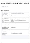 FS100 - Test &num;2 Questions with Verified Solutions