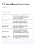 FS 110 Midterm 1 Exam with Accurate Answers