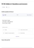 FS 110 Midterm 2 Questions and Answers