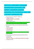 CERTIFIED APARTMENT MANAGER  EXAMINATION QUESTIONS AND  CORRECT ANSWERS &lpar;VERIFIED  ANSWERS&rpar; PLUS RATIONALES 2026 Q&A  &vert; INSTANT DOWNLOAD PDF 