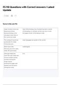 FS 110 Questions with Correct Answers &vert; Latest Update