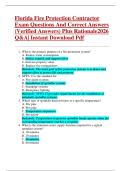 Florida Fire Protection Contractor  Exam Questions And Correct Answers  &lpar;Verified Answers&rpar; Plus Rationale2026  Q&A&vert; Instant Download Pdf 