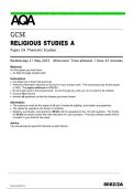 2025 AQA GCSE RELIGIOUS STUDIES A Paper 2A Thematic Studies Combined Question Paper and Final Marking Scheme