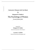 Solution Manual with Test Bank for The Psychology of Women 7th Edition prepared by Margaret W&period; Matlin