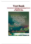 Introduction to Radiologic & Imaging Sciences 6th Ed&period; Test Bank &vert; Adler & Carlton &vert; Complete Q&A Study Guide