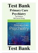 Test Bank For Primary Care Psychiatry 2nd Edition Chapter 1-26 By Robert McCarron ISBN-9781496349217