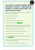 Geri &lpar;Exam 2&rpar; EXAM &lpar;updated 2025&rpar;  Questions & Answers &vert; Latest Already  Graded A&plus; UPDATE 2025&vert;2026 Geri  &lpar;Exam 2&rpar; Study Guide 