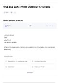 FTCE ESE EXAM WITH CORRECT ANSWERS