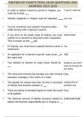 DRIVERS ED VADETS FINAL EXAM QUESTIONS AND ANSWERS 2025-2026