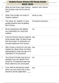 Vadets Exam Drivers ED Study Guide 2025-2026