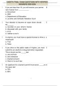 VADETS FINAL EXAM QUESTIONS WITH VERIFIED ANSWERS 2025-2026