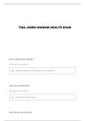 SHADOW HEALTH MENTAL HEALTH TINA JONES QUESTIONS AND VERIFIED ANSWERS