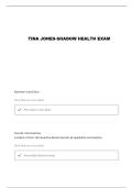 TINA JONES SHADOW HEALTH ABDOMINAL QUESTIONS AND VERIFIED ANSWERS