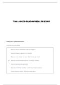 SHADOW HEALTH COMPREHENSIVE ASSESSMENT TINA JONES QUESTIONS AND VERIFIED ANSWERS