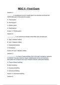 MDC II - Final Exam Questions and Correct Answers &lpar;100&percnt; VERIFIED&rpar;&vert; 2025&sol;2026