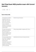 Geri Final Exam HESI practice exam with Correct Answers