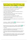 BLAW Final Exam UPDATED Study Guide  QUESTIONS AND CORRECT ANSWERS 