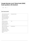 Google Educator Level 1 Study Guide &lpar;2025&rpar; Exam questions with Solutions