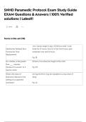SNHD Paramedic Protocol Exam Study Guide EXAM Questions & Answers &vert; 100&percnt; Verified solutions &vert; Latest&excl;&excl;