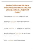 AuAuxiliary Flotilla Leadership Course  Exam Questions and Answers 100&percnt; Pass  &vert;Already Graded A&plus;&vert; Verified and  Updated xiliary Flotilla Leadership Course  Exam Questions and Answers 100&percnt; Pass  &vert;Already Graded A&plus;&vert; Verified and  Updated 