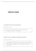 NURS 2513 STUDY QUESTIONS AND VERIFIED ANSWERS