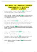 BYU Biology part 2 final exam UPDATED  Study Guide QUESTIONS AND  CORRECT ANSWERS 