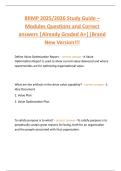 BRMP 2025&sol;2026 Study Guide &ndash;  Modules Questions and Correct  answers &vert;Already Graded A&plus;&vert;&vert;Brand  New Version&excl;&excl;&excl;