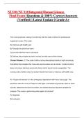 NU110 &sol; NU 110 Integrated Human Sciences  Final Exam &vert; Questions & 100&percnt; Correct Answers &lpar;Verified&rpar; &vert; Latest Update &vert; Grade A&plus;