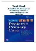Test Bank for Burns' Pediatric Primary Care&comma; 9th Edition by Garzon &vert; Complete Chapters 1-46 &vert; A&plus; Graded 