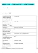 HBHB Exam 2 Questions with Correct Answers