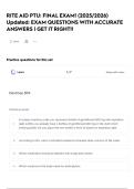 RITE AID PTU&colon; FINAL EXAM&excl; &lpar;2025&sol;2026&rpar; Updated&colon; EXAM QUESTIONS WITH ACCURATE ANSWERS &vert; GET IT RIGHT&excl;&excl;