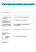 HCA205 written final Exam with Correct Answers