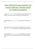 BUAL 2600 GUPTA Exam Questions and  Answers 100&percnt; Pass &vert;Already Graded  A&plus;&vert; Verified and Updated