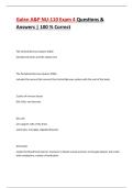 Galen A&P NU-110 Exam 4 Questions & Answers &vert; 100 &percnt; Correct