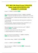 BYU BIO 250 &lpar;Final Exam&rpar; UPDATED  Study Guide QUESTIONS AND  CORRECT ANSWERS