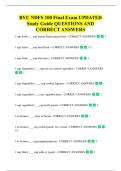 BYU NDFS 100 Final Exam UPDATED  Study Guide QUESTIONS AND  CORRECT ANSWERS
