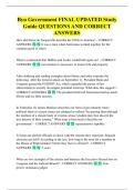 Byu Government FINAL UPDATED Study  Guide QUESTIONS AND CORRECT  ANSWERS 