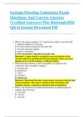 Georgia Flooring Contractor Exam  Questions And Correct Answers  &lpar;Verified Answers&rpar; Plus Rationale2026  Q&A&vert; Instant Download Pdf  