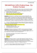 NSG 6440 Week 4 APEA Predictor Exam &ndash; Pre-  Predictor Test latest  questions with answers  newest solution