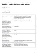 HCD 303 - Module 4 Questions and Answers