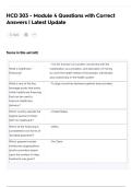 HCD 303 - Module 4 Questions with Correct Answers &vert; Latest Update