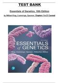 Essentials of Genetics&comma; 10th Edition by William S&period; Klug&comma; Michael R&period; Cummings & Charlotte A&period; Spencer &ndash; Complete Test Bank for Chapters 1&ndash;21