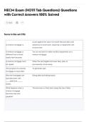 HECM Exam &lpar;HO111 Tab Questions&rpar; Questions with Correct Answers 100&percnt; Solved