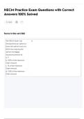 HECM Practice Exam Questions with Correct Answers 100&percnt; Solved
