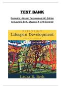 Exploring Lifespan Development&comma; 4th Edition by Laura E&period; Berk &ndash; Complete Test Bank for Chapters 1&ndash;19