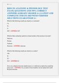 BIOS 251 ANATOMY & PHYSIOLOGY TEST  EXAM&vert;&vert; QUESTIONS AND 199&percnt; CORRECT  ANSWERS ALREADY GRADED A&plus;&vert;&vert; LATEST AND  COMPLETE UPDATE 2025 WITH VERIFIED  SOLUTIONS GUARANTEED A