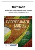 Evidence-Based Nursing&colon; The Research&ndash;Practice Connection&comma; 4th Edition by Sarah Brown &ndash; Complete Test Bank for Chapters 1&ndash;19