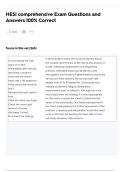 HESI comprehensive Exam Questions and Answers 100&percnt; Correct