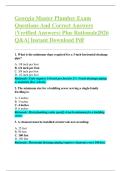 Georgia Master Plumber Exam  Questions And Correct Answers  &lpar;Verified Answers&rpar; Plus Rationale2026  Q&A&vert; Instant Download Pdf